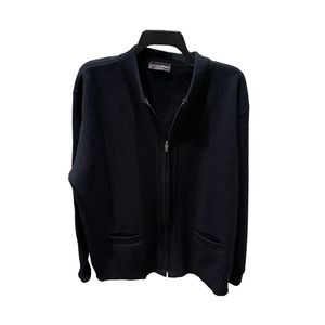 Men’s Andrew Rohan Navy Full Zip Sweater Cardigan  Size XL